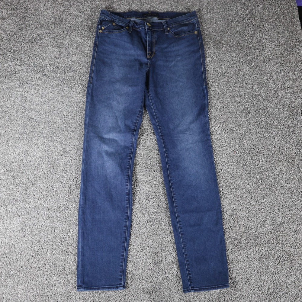 Rock & Republic‎ Women's Jeans Size 14 Dark Wash Slim Straight Stretch Denim